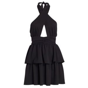 Amanda Uprichard Darby Halter Mini Dress